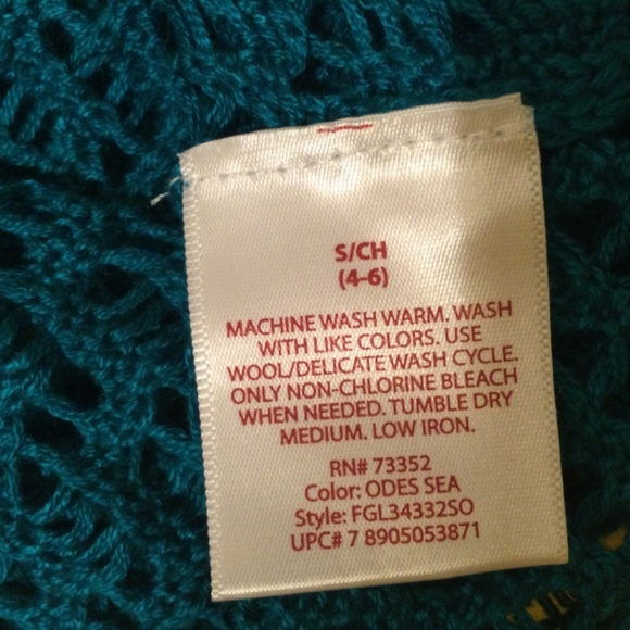 ‘Teal knitted short sleeve sweater by Faded Glory - Picture 7 of 8